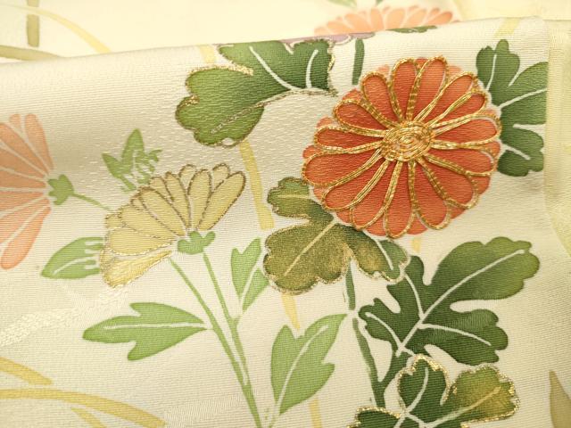 平和屋着物■訪問着 駒刺繍 草花文 暈し染め 金彩 正絹 逸品 DABJ9172ya