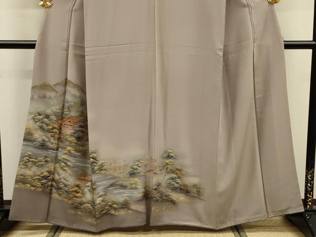 平和屋着物■訪問着 風景文 暈し染め 金彩 正絹 逸品 DABJ9193ya