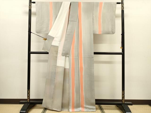 平和屋着物■上質な小紋 間道 暈し染め 正絹 逸品 DABJ9199ya