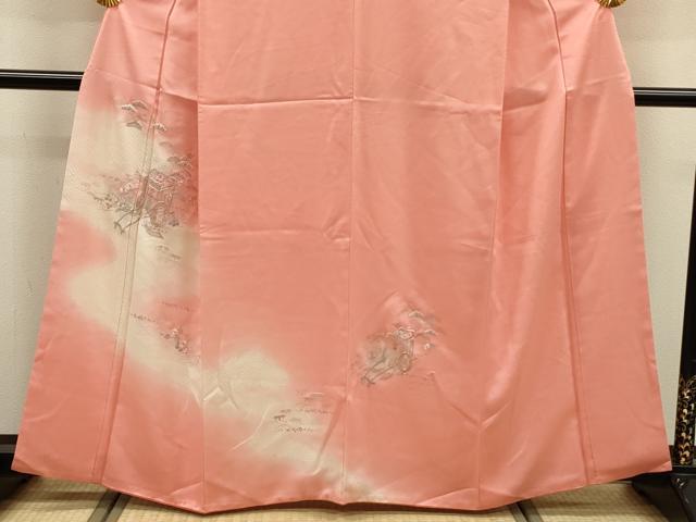 平和屋着物■訪問着 駒刺繍 御所車花松文 暈し染め 金銀彩 やまと誂製 正絹 逸品 DABJ9206ya