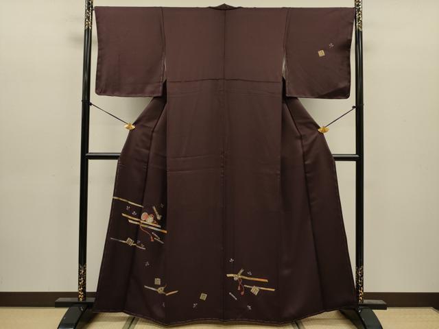 平和屋着物■訪問着 楽器花文 源氏香 金銀彩 正絹 逸品 未使用 DABJ9207ya