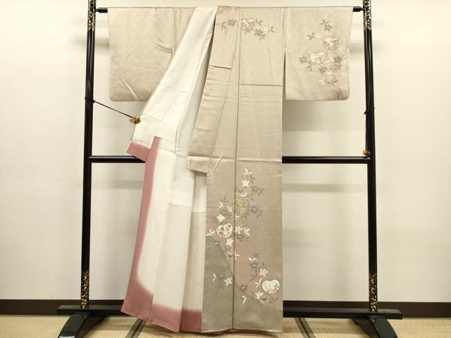 平和屋着物■訪問着 草花文 金彩 正絹 逸品 DABJ9208ya