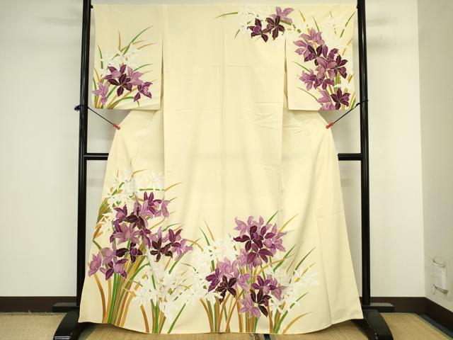 平和屋着物■訪問着 蘭 金彩 正絹 逸品 DABJ9216ya