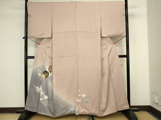 平和屋着物■豪華色留袖 手描き 陶器花文 暈し染め 金彩 正絹 逸品 DABJ9230ya