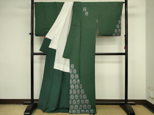平和屋着物■訪問着 絞り 抽象文 正絹 逸品 DABJ9232ya