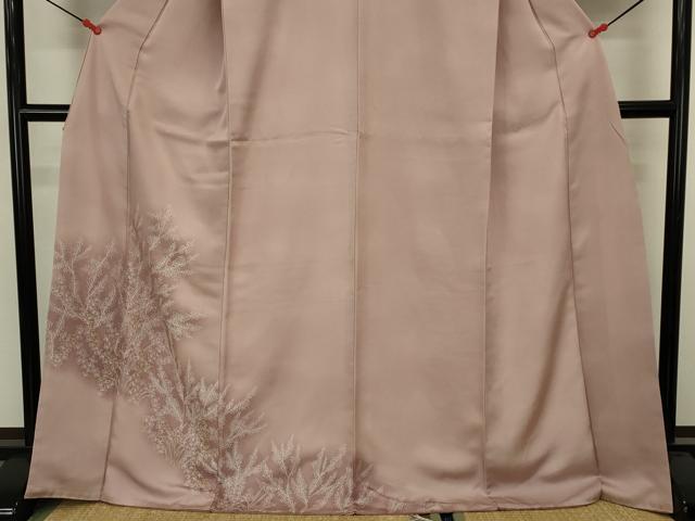 平和屋着物■訪問着 枝葉文 暈し染め ロング丈 正絹 逸品 DABJ9240ya