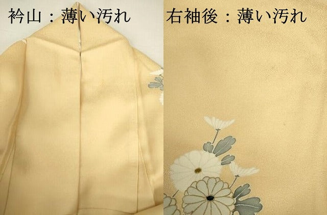 平和屋着物■訪問着 刺繍 菊尽くし 金彩 正絹 逸品 DABJ9241ya
