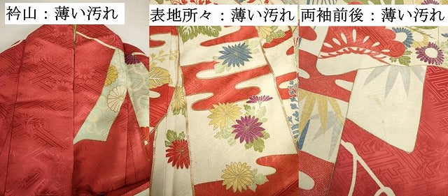 平和屋着物■豪華振袖 駒刺繍 誰が袖花文 金銀彩 正絹 逸品 DABJ9250ya