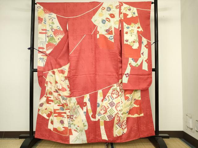平和屋着物■豪華振袖 駒刺繍 誰が袖花文 金銀彩 正絹 逸品 DABJ9250ya