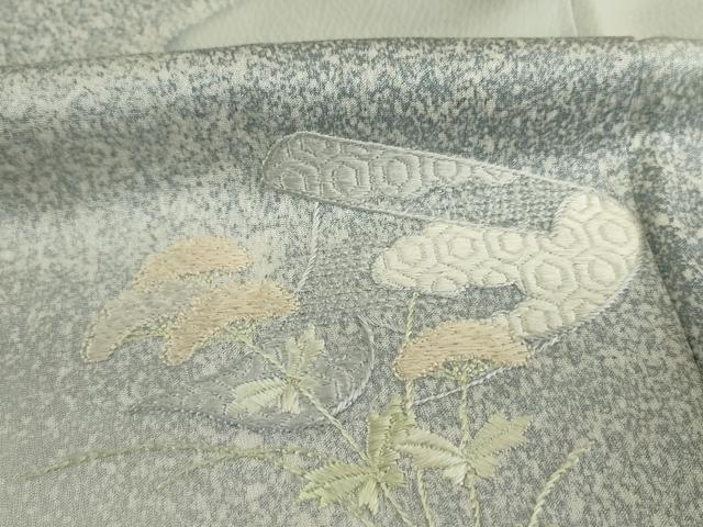 平和屋着物■訪問着 刺繍 絵巻花文 暈し染め 正絹 逸品 DABJ9252ya