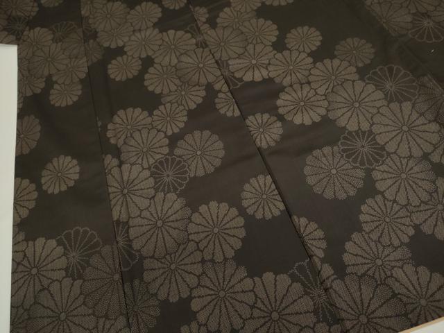 平和屋着物■上質な紬 菊尽くし 正絹 逸品 DABJ9268ya
