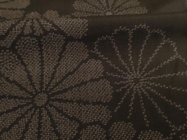 平和屋着物■上質な紬 菊尽くし 正絹 逸品 DABJ9268ya
