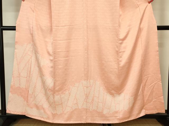 平和屋着物■訪問着 絞り 青海波花地紋 竹 正絹 逸品 DABJ9275ya