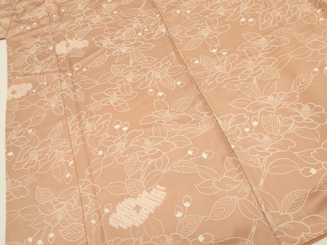 平和屋着物■上質な小紋 絞り 草花文 正絹 逸品 DABJ9352ya