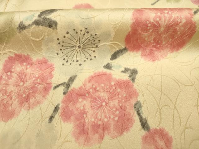平和屋着物■上質な小紋 手描き 枝梅文 正絹 逸品 DABJ9354ya