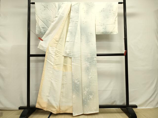 平和屋着物■上質な小紋 枝花文 暈し染め 正絹 逸品 DABJ9366ya