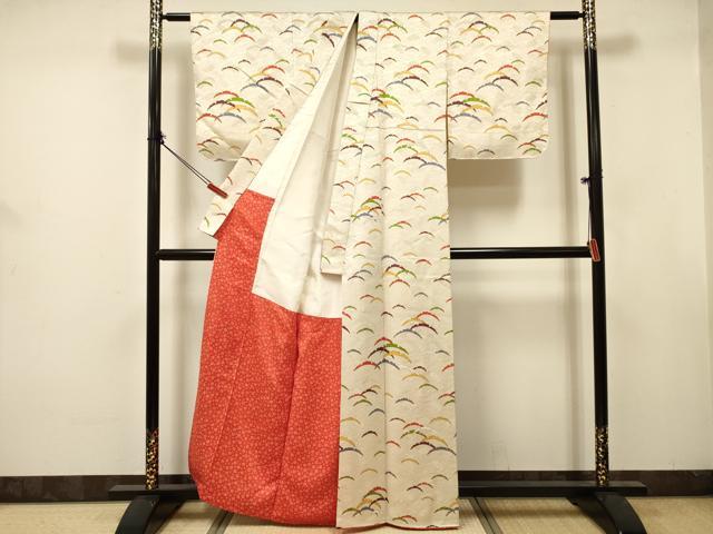 平和屋着物■訪問着 雪芝文 金通し地 正絹 逸品 未使用 DABJ9378ya