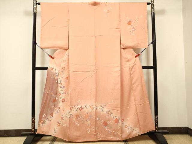 平和屋着物■訪問着 枝花文 暈し染め 金彩 正絹 逸品 DABJ9390ya