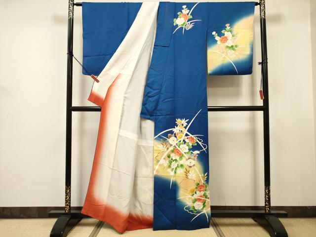 平和屋着物■訪問着 草花文 暈し染め 金彩 正絹 逸品 DABJ9393ya