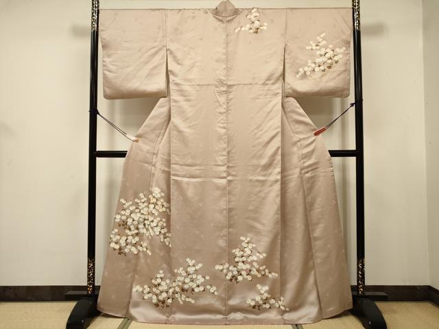 平和屋着物■訪問着 駒刺繍 小花尽くし 金彩 正絹 逸品 DABJ9398ya