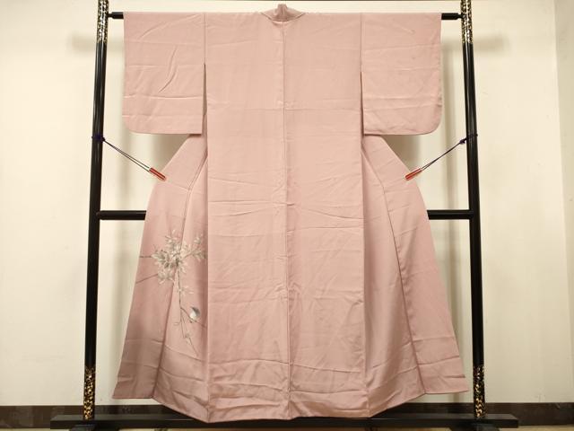平和屋着物■色留訪問着 枝花文 暈し染め 小鳥 金彩 正絹 逸品 DABJ9403ya