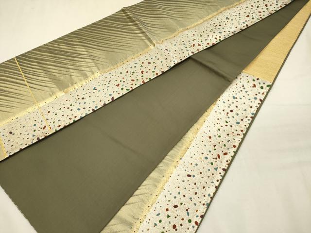 平和屋着物◎西陣 六通柄袋帯 斜縞 箔散らし 金糸 証紙付き 正絹 逸品 DABJ9410ya