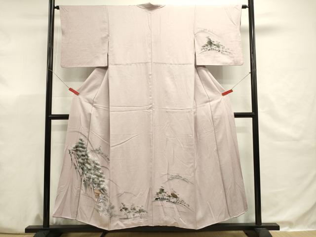 平和屋着物■訪問着 手描き 風景文 金彩 正絹 逸品 DABJ9472ya