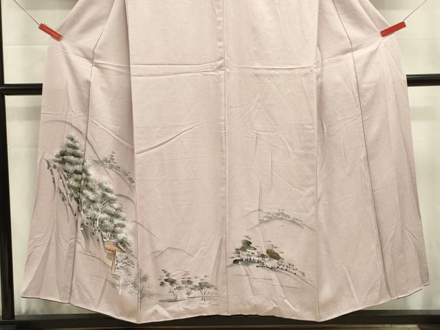 平和屋着物■訪問着 手描き 風景文 金彩 正絹 逸品 DABJ9472ya