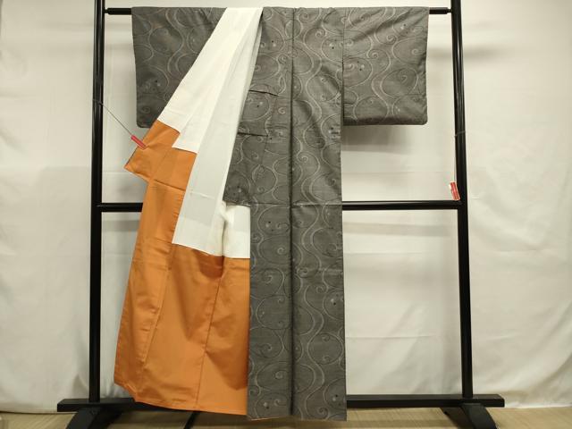 平和屋着物■本場大島紬 9マルキ 唐草文 正絹 逸品 DABJ9487ya