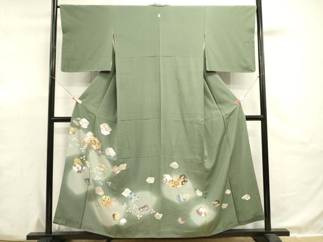 平和屋着物■豪華色留袖 刺繍 抽象花文 暈し染め 金彩 正絹 逸品 DABJ9488ya