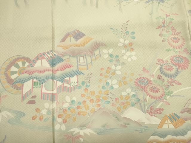 平和屋着物■豪華色留袖 作家物 風景花文 正絹 逸品 DABJ9491ya