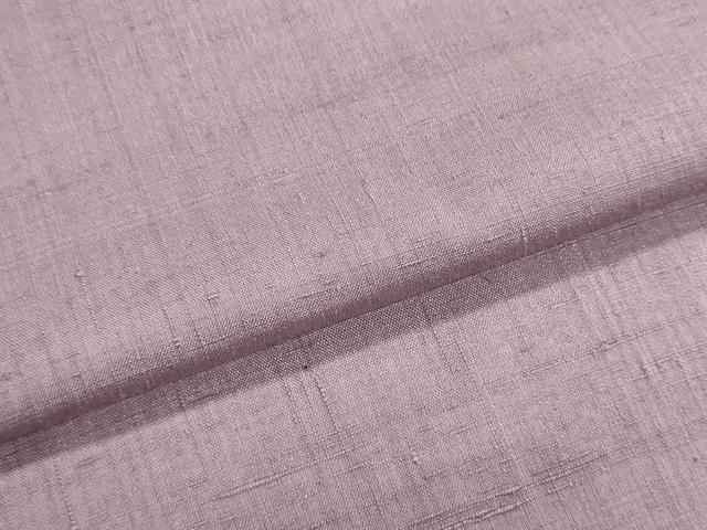 平和屋着物●本場眞綿絢結城紬 反物 着尺 葡萄鼠色 証紙付き 逸品 未使用 DABJ9531we