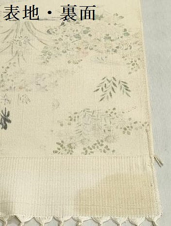 平和屋着物▼小紋 反物 着尺 作家物 数奇屋造 紬地 風景花松文 逸品 未使用 DABJ9542we
