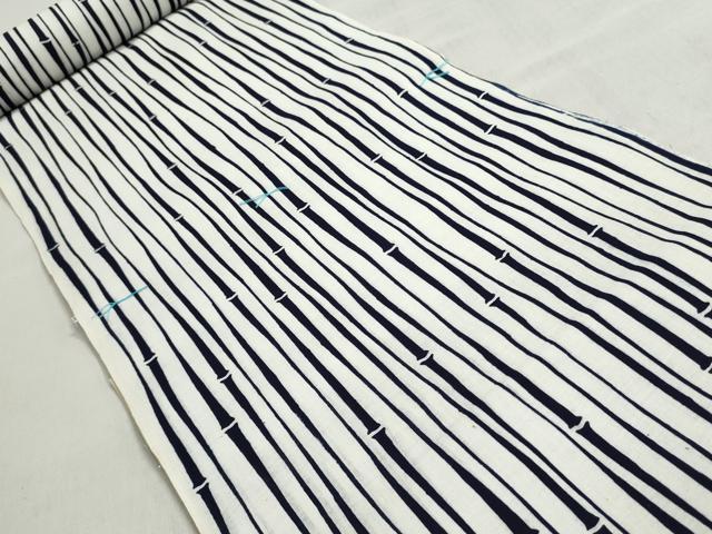 平和屋着物∴夏物 浴衣 反物 着尺 注染 竹節間道 綿 逸品 未使用 DABJ9551we