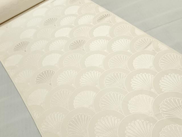 平和屋着物▼白生地 反物 着尺 八掛付き 生成り色 逸品 未使用 DABJ9640we