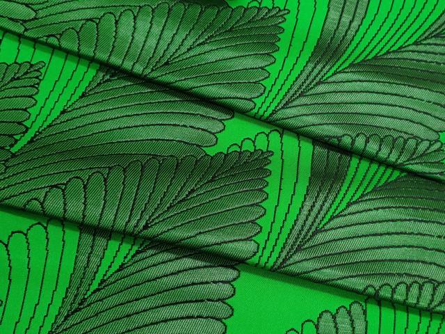 平和屋着物▼名古屋帯 帯反物 草葉文 逸品 未使用 DABJ9685we
