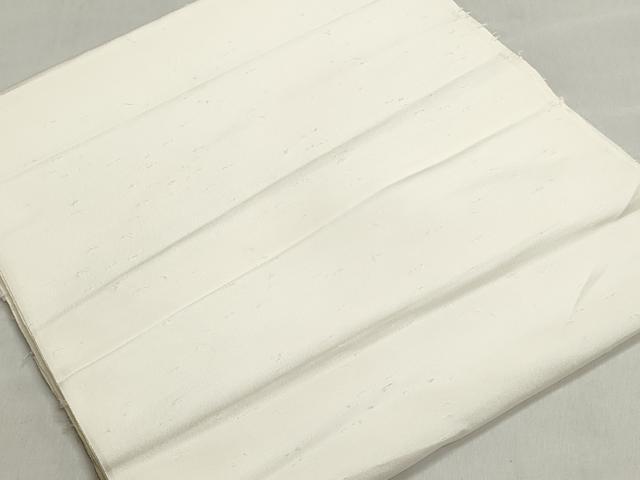 平和屋着物▼羽織・コート 白生地 反物 羽尺 生成り色 お召縮緬 逸品 未使用 DABJ9740we