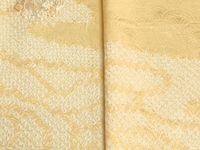 平和屋着物▼付下げ 反物 着尺 刺繍 絞り 花丸文 逸品 未使用 DABJ9747we