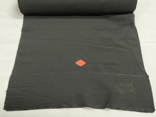 平和屋着物▼羽織・コート 黒紋付 黒反物 羽尺 逸品 未使用 DABJ9766we