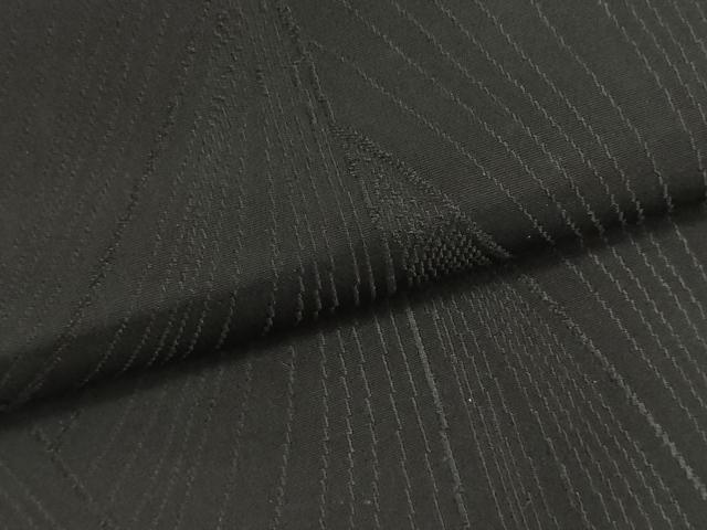 平和屋着物▼羽織・コート 黒生地 解き反物 羽尺 抽象地紋 逸品 DABJ9770we