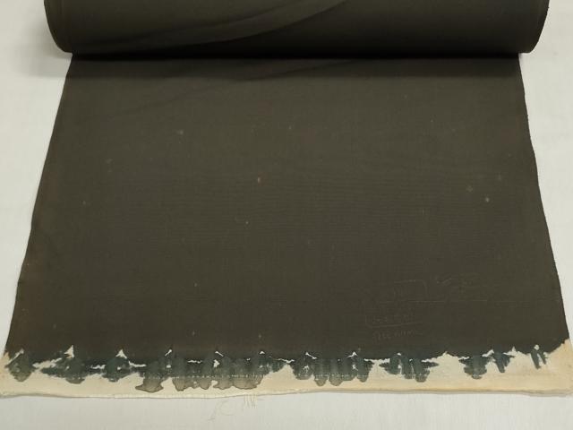 平和屋着物▼羽織・コート 反物 羽尺 刺繍 柴垣文 黒地 逸品 未使用 DABJ9782we