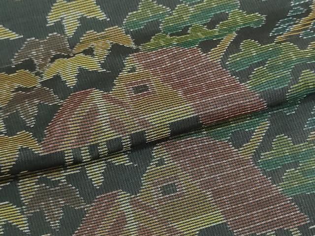 平和屋着物▼本場大島紬 反物 着尺 風景文 逸品 未使用 DABJ9882we