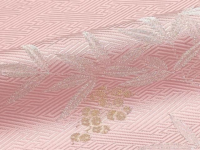 平和屋着物▼名古屋帯 帯反物 作家物 寿光織 南天文 金銀糸 逸品 未使用 DABJ9921we