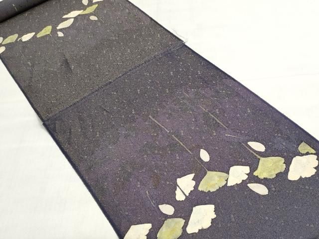 平和屋着物●付下げ 解き反物 着尺 作家物 手描き 草花文 金通し地 逸品 DABJ9931we