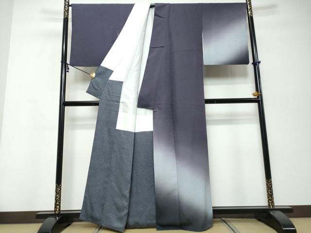 平和屋着物●訪問着 水晶染 霞文 暈し染め 正絹 逸品 DABK0004ud