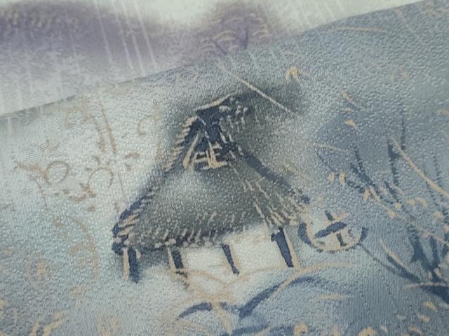 平和屋着物●訪問着 風景笹竹文 正絹 逸品 DABK0023ud