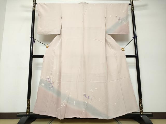 平和屋着物●訪問着 枝花文 暈し染め 正絹 逸品 DABK0025ud