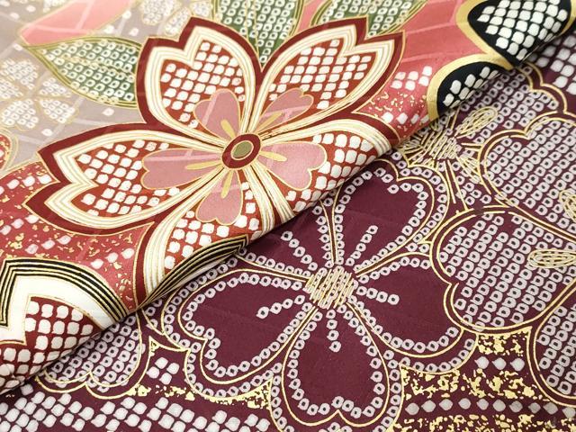 平和屋着物●豪華振袖 作家物 エ霞舞花文 暈し染め 金彩 正絹 逸品 DABK0081ud
