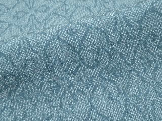 平和屋着物●本塩沢 抽象文様 正絹 逸品 DABK0085ud