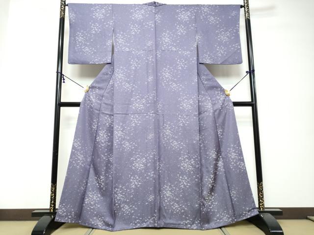 平和屋着物●上質なお召 舞花文 正絹 逸品 DABK0090ud